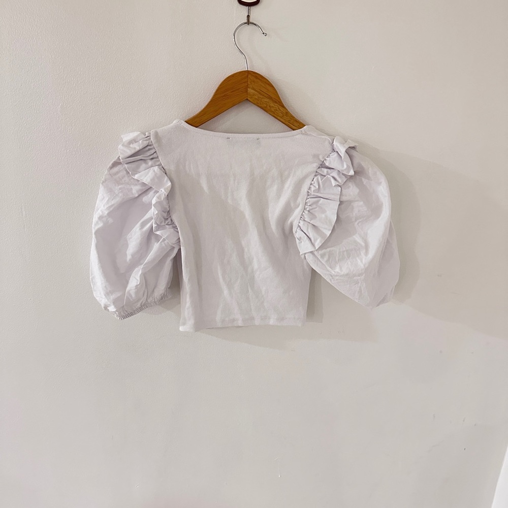 ZARA Rib Balloons top - Picture 4 of 5